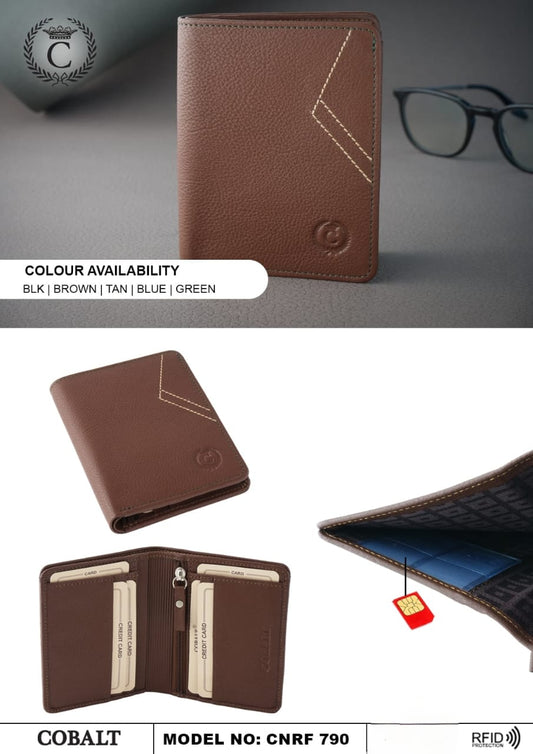 Cobalt's Sleek Leather Card Holder Wallet (RFID)